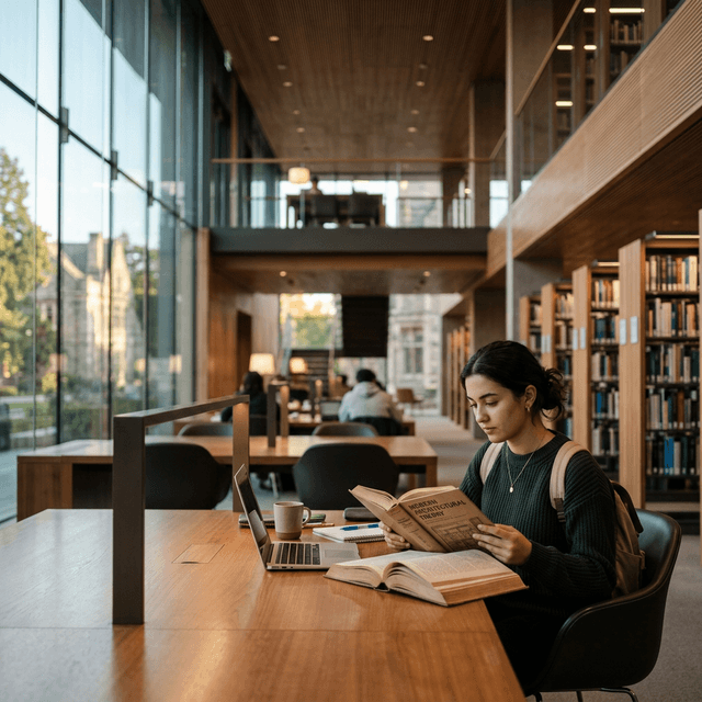 Modern university library